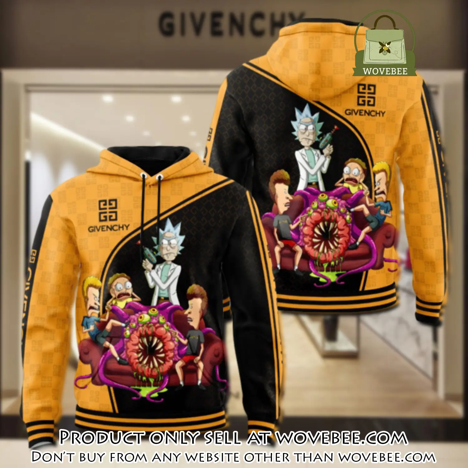 Givenchy rick and morty unisex hoodie luxury brand gifts  jh2010 wvb5805871